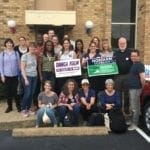 A group of volunteers from New York City canvassing for Virginia candidate Danica Roem