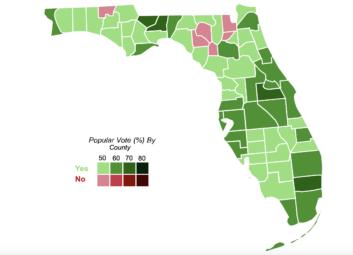 Results of Florida Constitutional Amendment 4 by county