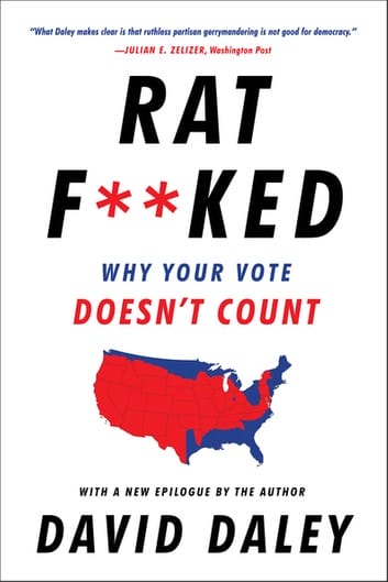 cover of Rat F**ked with red elephant image transposed on map of USA